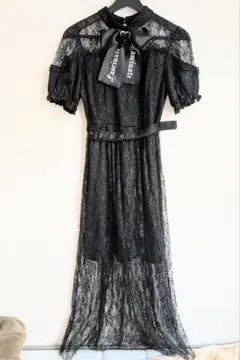 りーはー様　AnkRouge アンクルージュ　半袖黒ロングワンピース