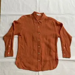 レディースリネンシャツ　23区　オレンジ色　Sサイズ　美品