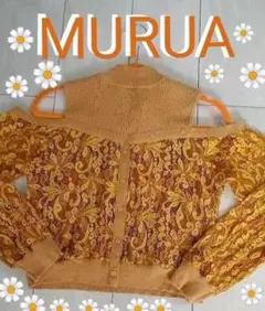MURUA レース切替ニットトップス