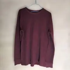 GAP バーガンディ　ワイン　 長袖ワッフルカットソー M