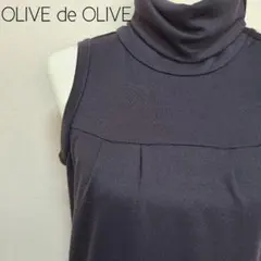 【オリーブ  デ オリーブ】ノースリーブワンピース チェック ニットスカート