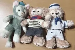 東京ディズニーリゾートぬいぐるみ バッジ キーホルダー　3体セット