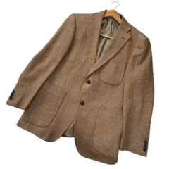 EMMETEX テーラードジャケット 麻 ウール ブラウン