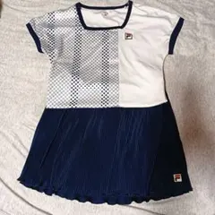 FILA テニスウェア M セットアップ　ホワイト/ネイビー