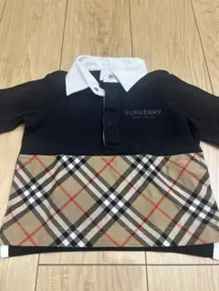 お値引き BURBERRY チェック柄 ポロシャツ 86cm