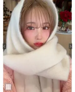 GRL 起毛フェイクウールフリンジボリュームマフラー fo1250