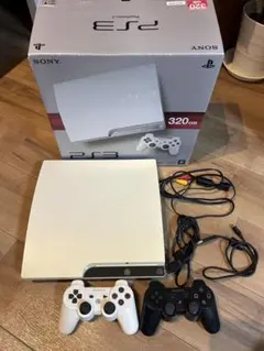 PlayStation 3 320GB ホワイト 本体 コントローラー2個