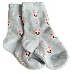 ミキハウス　ベビー靴下　水色