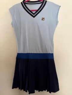FILA テニスウェア Mサイズ ライトブルー/ネイビー