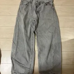 GU バレルレッグジーンズ グレー 32インチ