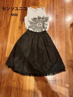 micグレー 花柄プリント タンクトップセンソユニコスカートは付きませんのサムネイル