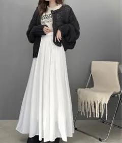 ホワイト フレアスカート　classicalelf