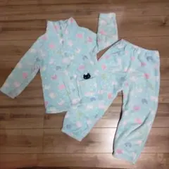 140サイズ♡ねこ柄　冬用パジャマ　水色