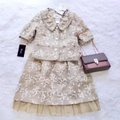 【希少・新品タグ付】Rene セットアップ スカート リネン混 ペーパーヤーン