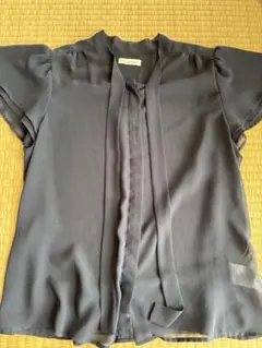 earth 半袖ブラウス ネイビー F