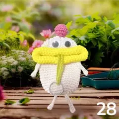 ♡ハンドメイド♡パクパクモンスター　リトルモンスター　キーケース　しろ28