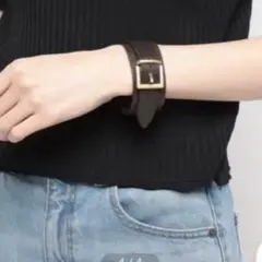 【Lee】レザーブレスレット ブラウン ゴールド金具のサムネイル