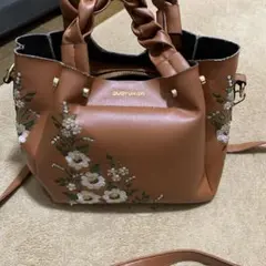 DUOYUMAYI 花柄刺繍 ショルダーバッグ