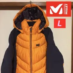 【美品】MILLET ミレー ダウンジャケット レディースL イエローオレンジ