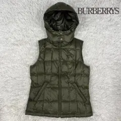 《美品》BURBERRY ダウンベスト メンズ カーキ Mのサムネイル