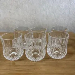 カットクリスタル風ガラスコップ6個セット
