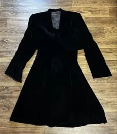 黒 ベルベット ワンピーススーツ セット　９号