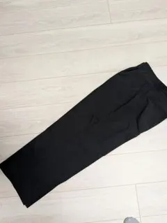 タック ワイドパンツ レディース 黒 Lサイズ