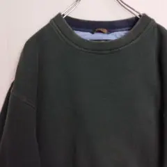 トミーヒルフィガー スウェット トレーナー グリーン 刺繍ロゴ メンズL