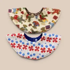 ハンドメイドスタイ　くま柄　さくらんぼ柄