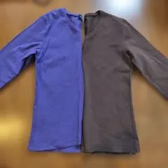 昔のUNIQLO 青タグ 7分袖カットソー 2枚組のサムネイル