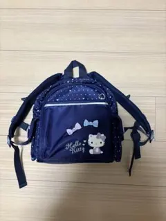 Hello Kitty ハローキティ　リュック　ネイビー　ドット柄　キッズ