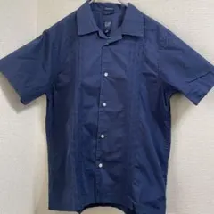 00s Old GAP オープンカラーシャツ ネイビー キューバシャツのサムネイル