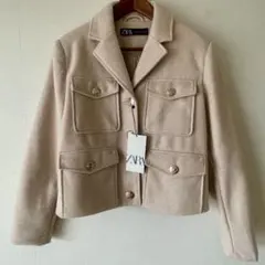 ZARA ベージュジャケット Lサイズ/新品・未使用