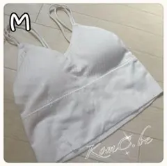 パッド入り　キャミソールM ホワイトb