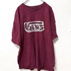 バンズ Tシャツ クルーネック 半袖 ロゴ M 赤紫 綿 お出かけのサムネイル