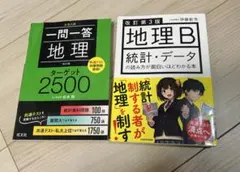 【2冊】一問一答 地理 ターゲット2500、地理B統計・データの読み方が面白い