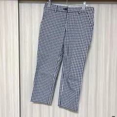 クチュールブローチ　ボトムス　パンツ　ギンガムチェック　Ｍ　ネイビーのサムネイル