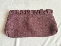 【新品】PJピーチジョン ウールのポーチ ワイン色