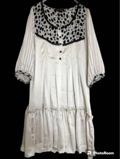 MISCH MASCH ミッシュマッシュ　ゴールドベージュ　ワンピ　シースルー