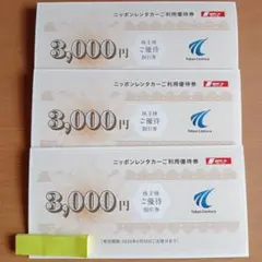 ニッポンレンタカーご利用優待券　9000円分