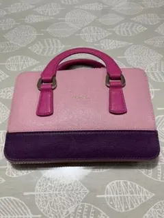 pandora様専用 FURLA ピンク 紫 ショッピングバッグのサムネイル