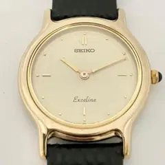 セイコー エクセリーヌ SGP30 金メッキ 7320-0350 電池交換洗浄済