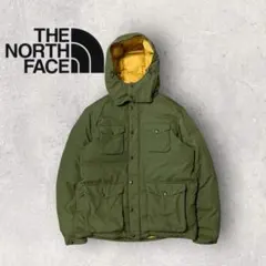 【ザ・ノースフェイス】ダウンジャケット　緑　刺繍ロゴ　希少カラー　L 美品　h