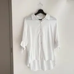 美品Herlipto Linen Blend Multi Sheer Shirt