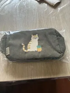 カルディ　ニャンコーヒー　コーデュロイポーチ