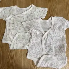バースデーベビー肌着 花柄 2点セット