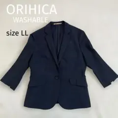 オリヒカORIHICA ウォッシャブル テーラードジャケットLL ネイビー春夏