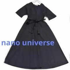 ナノユニバース シャツワンピースベルト付 レディースワンピース ブラック