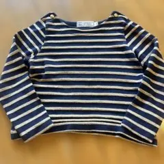 PETIT BATEAU ネイビー ストライプ 長袖カットソー 6歳