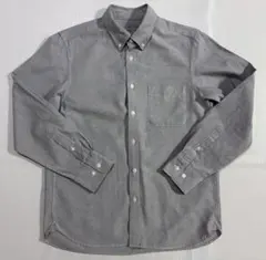 Mサイズ　無印良品　 長袖シャツ　グレー ボタンダウンシャツ